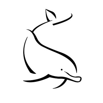 Simple dolphin Simple Dolphin Tattoo, Dolphin Sketch, Dolphin Tattoo, Mom Daughter Tattoos, White Dolphin, Dolphin Family, Dolphins Tattoo, Semi Colon, Circle Drawing