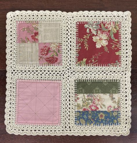 New Beginnings Crochet Fusion Quilt Tela, Fusion Quilt, Quilt Crochet, Crochet Quilt Pattern, Beginning Crochet, Textiles Sketchbook, Improv Quilting, Quilted Table Runners Patterns, Crochet Quilt