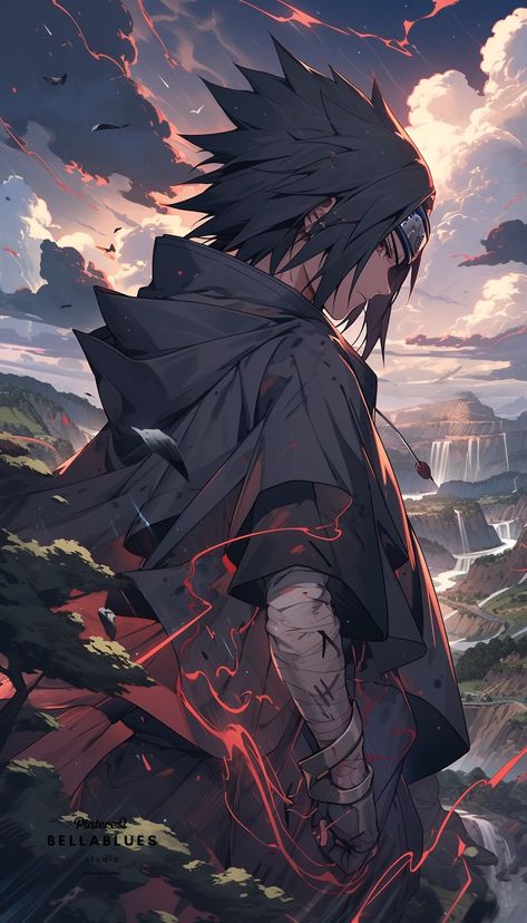 Anime Sasuke, Sasuke Uchiha Shippuden, Sasuke Shippuden, Arte Ninja, Anime World, Manga Naruto, Cool Anime Backgrounds, Naruto Fan Art, Uchiha Clan