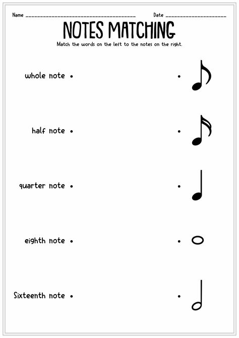 Musical Notes Worksheet, Elements Of Music Worksheets, Music Worksheets For Kids Printables, Music Activities For Preschoolers, Music Listening Worksheet, Music Class Worksheets, Elementary Music Worksheets, Free Music Theory Worksheets, Music Theory For Beginners