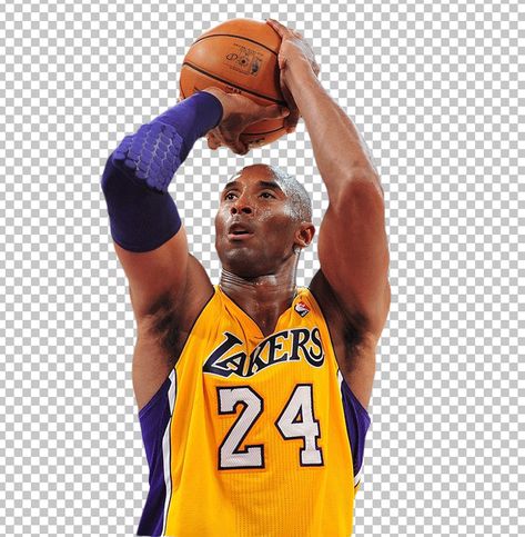 Kobe Bryant, the legendary Los Angeles Lakers basketball player is wearing his iconic yellow Lakers jersey. Kobe Bryant, Kobe Bryant Birthday, Kobe Bryant Signature, Clipart Images, Png Image, Beautiful Artwork, Png Images, Art Ideas, Stock Photography