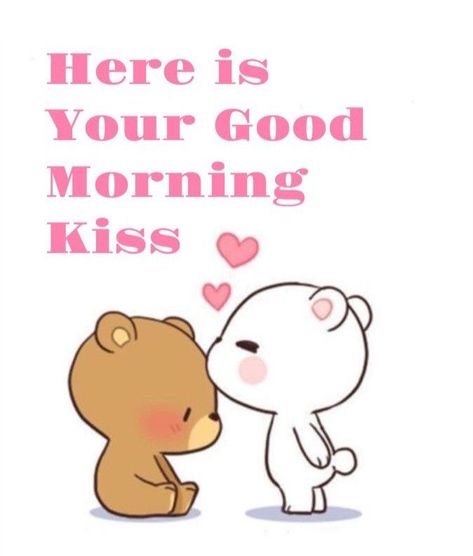 Good Morning Cute, Good Morning Kiss Images, Good Morning For Him, Good Morning Cat, Morning Hugs, Good Morning Kisses, Cute Message, Hugs And Kisses Quotes, Good Morning Love Gif