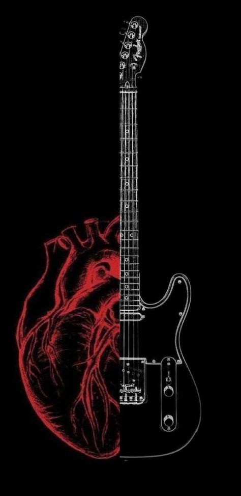 Guitar art Guitar, Wallpaper Guitar, Guitar Wallpaper, Aesthetic Guitar, Electric Guitar, To Play, Red