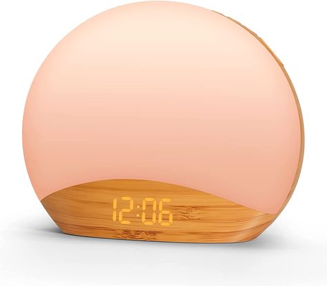 REACHER Wooden Sunrise Simulation Alarm Clock, Sound Machine Night Light, 26 Soothing Sounds for Sleeping, Dimmable Clock, White Noise Machine, Natural Wake Up Light for Kids, Heavy Sleepers, Bedroom Electric Pattern, Clock Sound, Sunrise Alarm, Light Alarm Clock, Sunrise Alarm Clock, Kids Alarm Clock, Noise Machine, White Noise Machine, Natural Sleep Aids