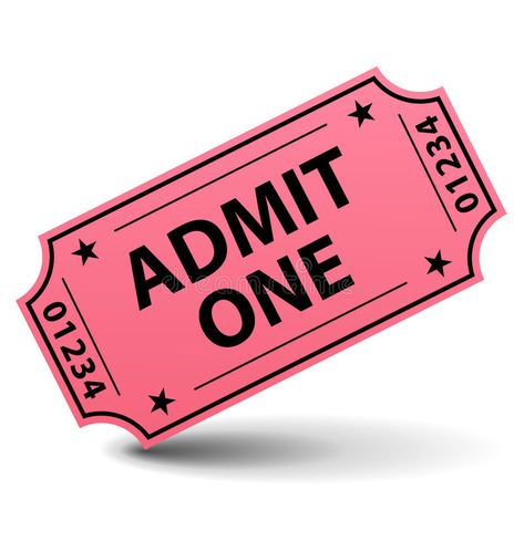 Cinema Illustration, Active Listening Skills, Ticket Cinema, Pink Tickets, Admit One Ticket, One Ticket, Cinema Ticket, Ticket Design, Movie Gift