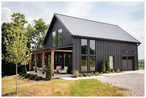 Barndominium With Side Garage, Morton Building, Barn House Design, Siding Options, Shed Home, Barn Style House Plans, Modern Barn House, Barn Ideas, Shed Homes