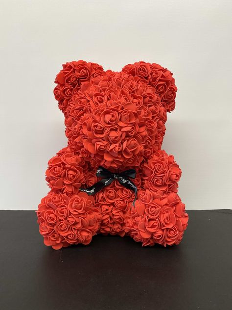 Give someone special a gorgeous Red Rose Bear handmade of roses that last forever. Bridal Showers, Tumblr, Gifts For Mom Birthday, Rose Teddy Bear, Rose Bear, Chocolate Roses, Birthday Girlfriend, Same Day Flower Delivery, Girlfriend Birthday