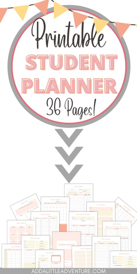 Printable Student Planner - 36 pages Essay Planner Printable, Printable Student Planner Free, Student Assignment Planner Printable, Free Academic Planner, Academic Planner Printables Free, Academic Planner Aesthetic, School Assignment Ideas, College Student Planner Printable Free, Student Planner Free Printable