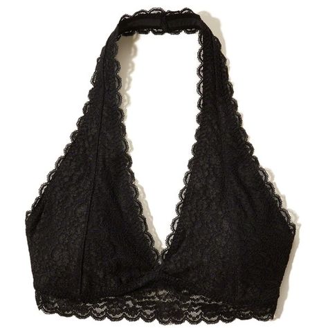 Hollister Removable-Pads Lace Halter Bralette ($5.99) ❤ liked on Polyvore featuring intimates, bras, underwear, bralette, lace, lingerie, black lace, lacy lingerie, lingerie lace bra and lace lingerie Halter Neck Bra, Black Lace Cami, Black Lace Shirt, Lace Halter Top, Lacy Bra, Lace Halter Bralette, Halter Bra, Halter Bralette, Bralette Lingerie