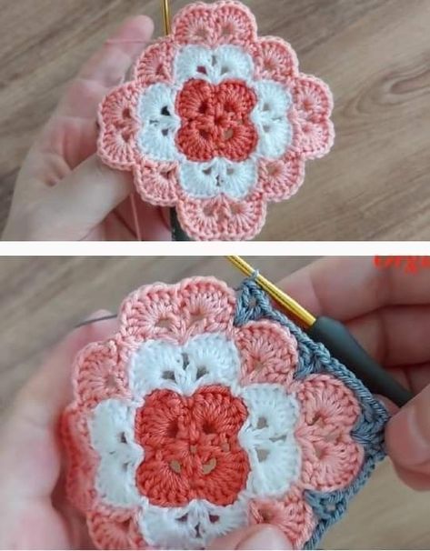 Crochet Granny Square Bag: Easy Tutorial Crochet Flower Granny Square Pattern, Crochet Square Blanket, Granny Square Crochet Patterns, Granny Square Crochet Patterns Free, Quick Crochet Patterns, Crochet Hexagon, Crochet Granny Square, Crochet Square Patterns, Granny Squares Pattern