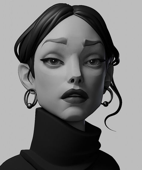 16.01.20, Nikita Morozov on ArtStation at https://www.artstation.com/artwork/dOX41x Digital Painting Tutorials, Portraits Illustrés, L'art Du Portrait, Digital Portrait Art, Female Face, Arte Inspo, Portrait Sculpture, Cartoon Character Design, Character Modeling