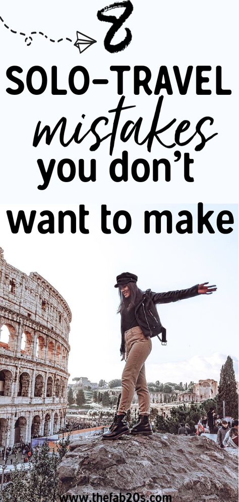 Are you preparing for a Solo Trip? Don't make these common solo travel mistakes. It's important to be safe when you are a woman traveling alone abroad. A lot of tips for solo female travelers that will hopefully help you plan your adventures better! First time solo travel tips & ideas #travel #solotravel Tips For Traveling Alone, Woman Traveling, Traveling By Yourself, Travel Benefits, Restaurants In Paris, Traveling Alone, Solo Travel Destinations, Travel Guide London, Solo Travel Tips