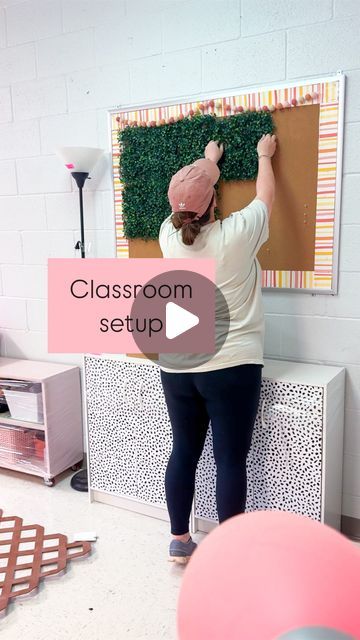 McKay Shelton on Instagram: "✨Classroom setup day 2 ✨  Teacher desk area ✔️ Math manipulatives organized✔️ Greenery board✔️ Lattice wall ✔️ kinda  Those areas may look great…but believe me.. there are many DOOM PILES that I did not show 🫣  #classroomsetup #classroomorganization #classroominspiration #classroomideas #classroommanagement #teacherlife #teachergram #teachersofinstagram #teachertribe #amazonfinds #teachersfollowteachers #firstgradeteacherfollow" Classroom Document Camera Setup, Diy Teacher Desk Decor, Pegboard Ideas Classroom, Classroom Wall Design Ideas, Narrow Classroom Setup, Grade R Classroom Layout, Small Teacher Office Ideas, Organizing Ideas For Classroom, Teacher Shelf Decor