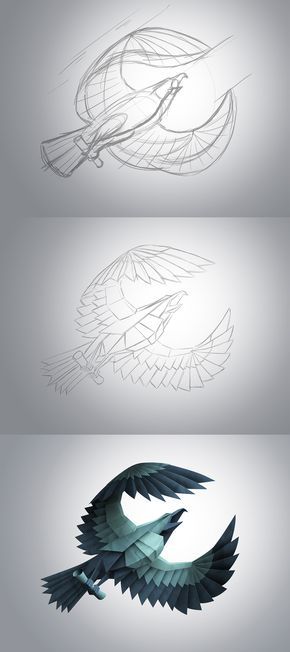 Eagle Illustration Design, Eagle Geometric, Eagle Illustration, Eagle Drawing, Star Photo, Eagle Graphic, Advanced Photoshop, Polygon Art, Eagle Tattoos