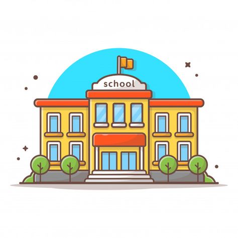 School building vector icon illustration... | Premium Vector #Freepik #vector #school #design #city #icon Design, Illustration Building, Building Vector, About School, School Building, Icon Illustration, Premium Vector, Building, White