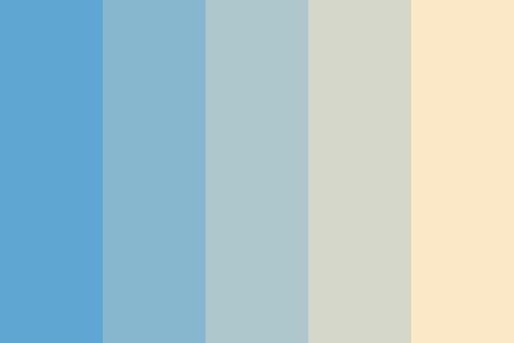 Two Artists One Palette, Daytime Color Palette, Colour Palette Blues, Dual Color Palette, Unique Color Pallete, Heavenly Color Palette, Pastel Color Swatches, Heaven Color Palette, Soft Blue Palette