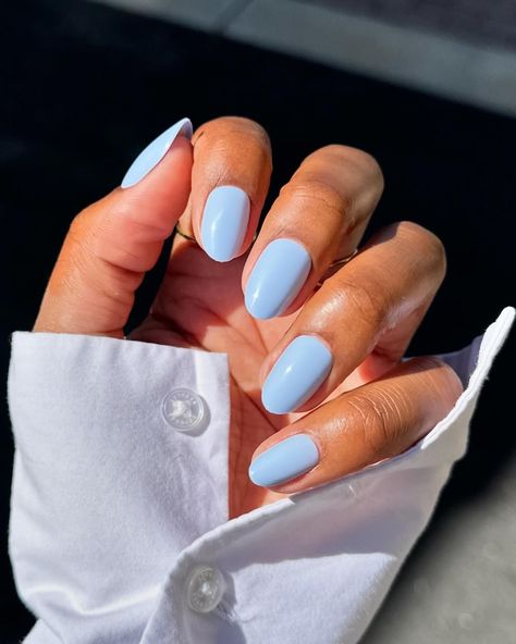 8 Summer Nail Colours That Are Being Requested the Most | Who What Wear UK Nail Colour Ideas Summer, It’s A Boy Opi, Gel Color Nails Summer, Beach Holiday Nail Colours, Aqua Nails Design Ideas Almond, One Colour Nails Summer, Summer Holiday Nails Biab, Solid Colour Gel Nails, Colour Nails Summer