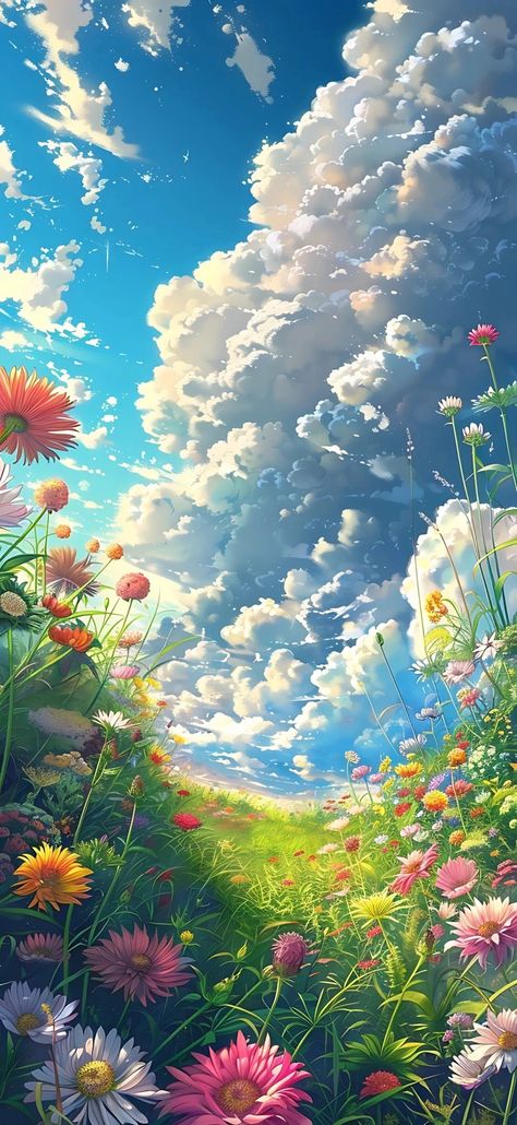 Natural Scenes, Studio Ghibli Background, Photo Frame Wallpaper, Dreamy Artwork, Dreamy Landscapes, Painting Beautiful, Stone Bench, Nature Painting, Cool Wallpapers Art