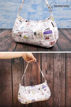 Shoulder Purse Pattern, Handmade Handbags Patterns, Hand Bag Patterns Sewing, Diy Bag Patterns, Small Purse Pattern, Cool Purses, Diy Shoulder Bag, Clutch Bag Pattern, Handbag Sewing