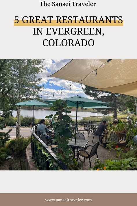 New @sanseitraveler blog post: find out which restaurants offer great food and atmosphere in the beautiful mountain town of #Evergreen #Colorado, just a half hour from busy downtown #Denver. #EvergreenCO #Coloradodining #Coloradorestaurants #Denversuburbs #Coloradoliving #Coloradomoutaintowns Conifer Colorado, Colorado Towns, Evergreen Colorado, Colorado Style, Colorado Trail, Colorado Living, Colorado Trip, Colorado Summer, Living In Colorado