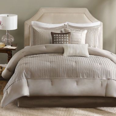 Madison Park Channing 7-pc. Comforter Set  found at @JCPenney Luxury Comforter Sets, Home Essence, Set Bed, Ruffle Bedding, Headboard Styles, King Bedding Sets, King Comforter Sets, Madison Park, Queen Comforter