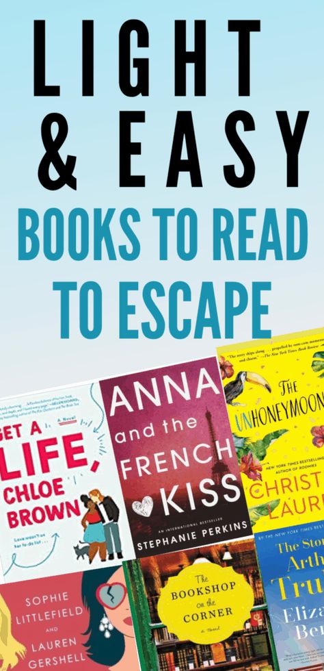 Feeling a little bleak and looking for things to do while home to take your mind off things? Crack open a good book -- namely these light and easy books that will help you escape. Full of heartwarming and lighthearted reads, books that will uplift and just light & easy reads in all sorts of genres. These light reading book recommendations seriously will help provide solace when you just can't concentrate. #books Amigurumi Patterns, Easy Books To Read, Light Reading Books, Feel Good Books, Temu App, Books To Read For Women, Easy Books, Historical Fiction Books, Easy Reading