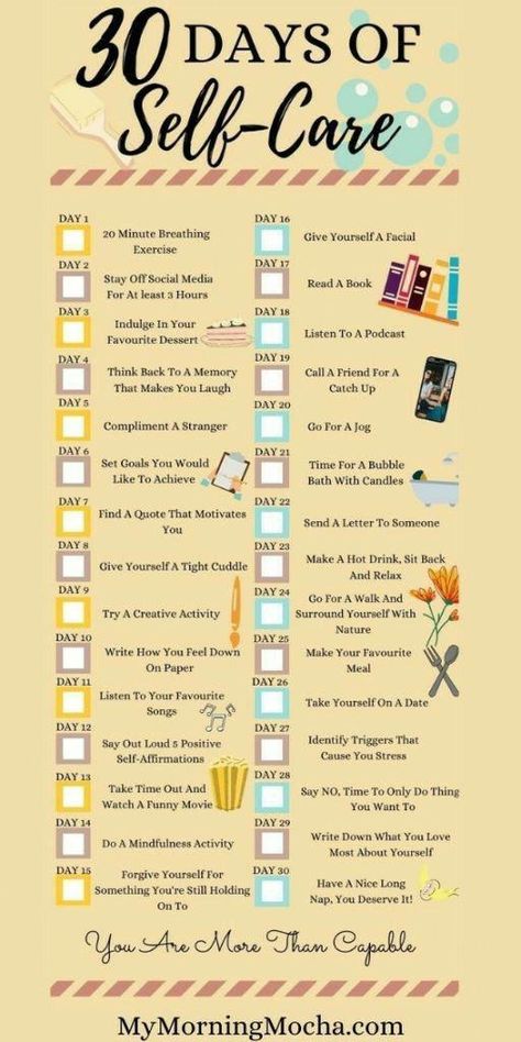 30 Day Challenge, Tenk Positivt, Self Care Bullet Journal, Vie Motivation, Self Confidence Tips, Mental And Emotional Health, Self Care Activities, Self Care Routine, Self Improvement Tips