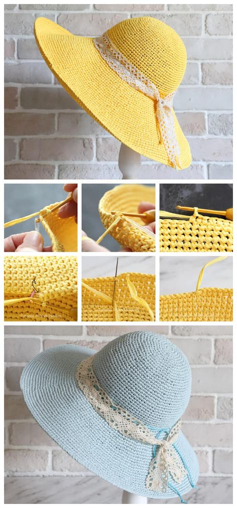 Free Sun Hat Crochet Patterns - Crochet Kingdom Raffia Crochet Hat Pattern, Raffia Hat Crochet Pattern, Crochet Beach Hats Free Pattern, Raffia Crochet Pattern, Crochet Beach Hat, Crochet Summer Hats Free Pattern, Crochet Sun Hat Free Pattern, Raffia Hat Pattern, Crochet Patterns Hat