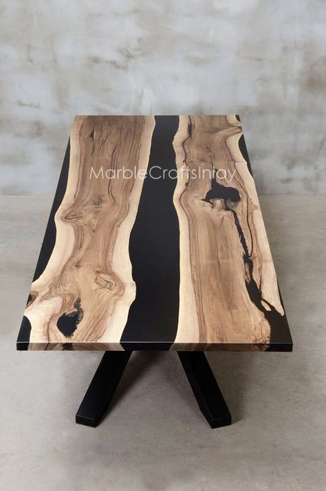 Wood Resin Table, Epoxy Wood Table, Dining Sofa, Wood Table Design, Live Edge Furniture, Live Edge Coffee Table, Edge Table, Woodworking Furniture Plans, Epoxy Resin Table