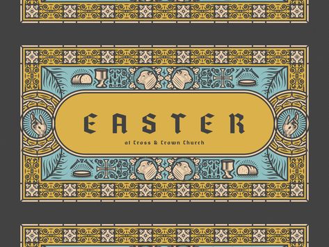 Cross & Crown Church — Easter 2019 by Peter Voth Church Easter Graphics, Easter Church Graphics, Easter Design Poster, Easter Branding, Easter Sermon Graphic, Journey Branding, Easter Poster Design Graphics, Easter Graphics Church, Peter Voth