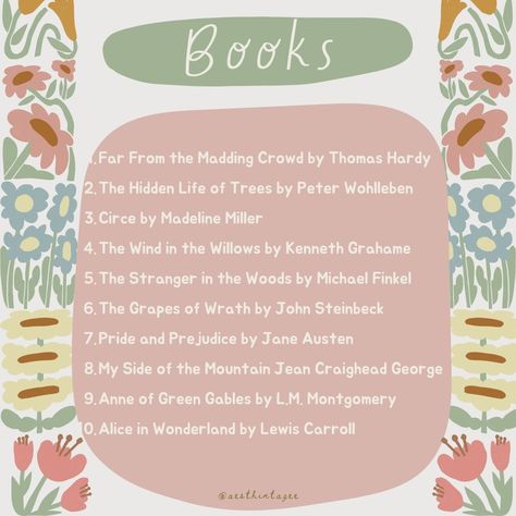 Cottagecore Books To Read, Cottage Core Books, Cottagecore Books, Cottagecore Lifestyle, Cottagecore Ideas, Cottagecore Life, Grandma Core, Book Bucket, Happy Stories