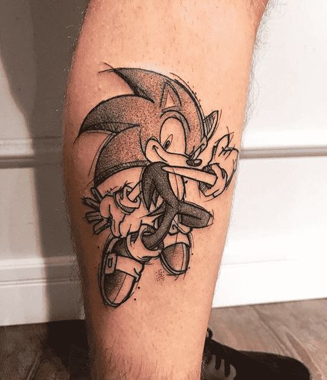 Sonic Tattoo Design Images (Sonic Ink Design Ideas) Sonic Tattoo Design, Sonic Tattoo Ideas, Shadow The Hedgehog Tattoo, Sonic The Hedgehog Tattoo, Save Me Tattoo, Video Game Tattoo Ideas, Game Tattoo Ideas, Sonic Tattoo, South Park Tattoo