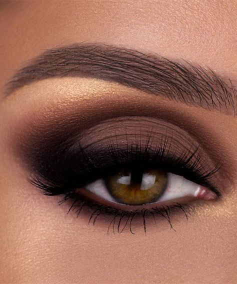 59. Beautiful brown smokey Add a stunning to your look with eye makeup like this! Here we have brown smokey look and long lashes.... Machiaj Smokey Eyes, Dag Make Up, Maquillage On Fleek, Pretty Eye Makeup, Smink Inspiration, Makeup For Hazel Eyes, Eye Makeup Techniques, Makeup Tip, Smokey Eye For Brown Eyes