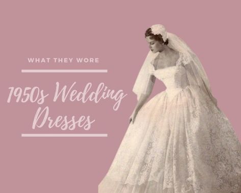 What they wore - 1950s wedding * Oh So Delightful Vintage Wedding Dress 50s, 1950’s Wedding Dress, 50s Bride, 1950 Wedding Dress, Wedding Dress 50s, 1950 Wedding, 50s Wedding Dress, Classic Wedding Gown, Reception Gowns