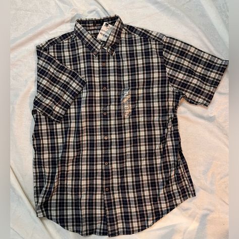 New With Tags St John’s Bay Size Large Short Sleeve Button Up Shirt Multicolor Plaid Inventory M Bin 2 Skater Outfits Boys, Dark Academia Boy, Acubi Fashion, Skater Shirts, Clothing Pieces, Skater Boy, Khalid, Short Sleeve Button Up, Gift List