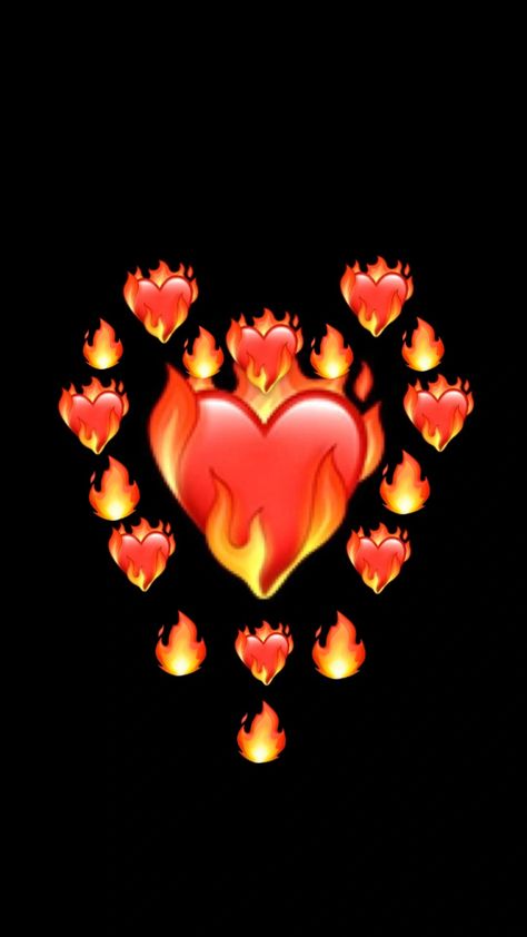 Wallpaper about the heart on fire iOS's emoji Emoji Heart Wallpaper, Emoji Heart, Ios Emoji, Fire Wallpaper, Heart On Fire, Hearts On Fire, Abstract Wallpaper Backgrounds, Heart Emoji, Fire Heart