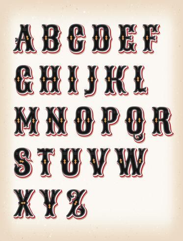 Vintage Circus And Western ABC Font Sign Lettering Fonts, Circus Font, Alfabet Font, Retro Circus, Abc Font, Sign Painting Lettering, Circus Design, Kartu Remi, Design Alphabet