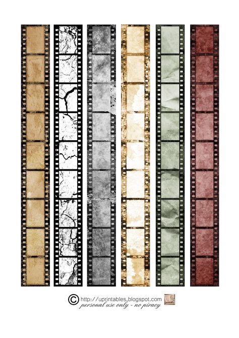 Vintage Film Strip, Vintage Aesthetic Stickers Printables, Kertas Vintage, Vintage Paper Printable, Vintage Scrapbook Paper, Papel Vintage, Scrapbook Printing, Printable Vintage Art, طابع بريدي