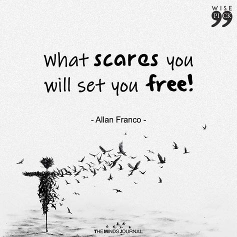 What Scares You Will Set You Free - The Minds Journal Inspiration Quotes, The Minds Journal Quotes, The Minds Journal, Minds Journal, Minds Journal Quotes, Mindfulness Journal, Journal Quotes, Set You Free, Daily Inspiration Quotes