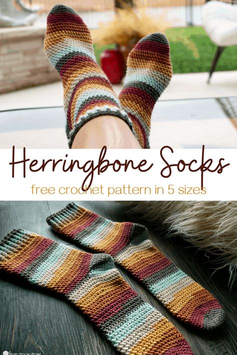 Short row heel - Ashlea has a great example of how it's done! Check it out. Crochet Herringbone, Short Row Heel, Crochet Sock, Crocheted Slippers, Crochet Boot Cuffs, Crochet Mignon, Crochet Socks Pattern, Half Double Crochet Stitch, Crochet Simple