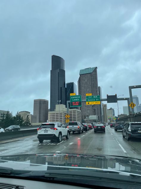 Traffic aesthetic sowntown pnw seattle Seattle Aesthetic Apartment, Uw Seattle Aesthetic, Downtown Seattle Aesthetic, Seattle Snapchat, Seattle Core, Seattle Apartment Aesthetic, Small City Aesthetic, Microsoft Aesthetic, Seattle Washington Aesthetic