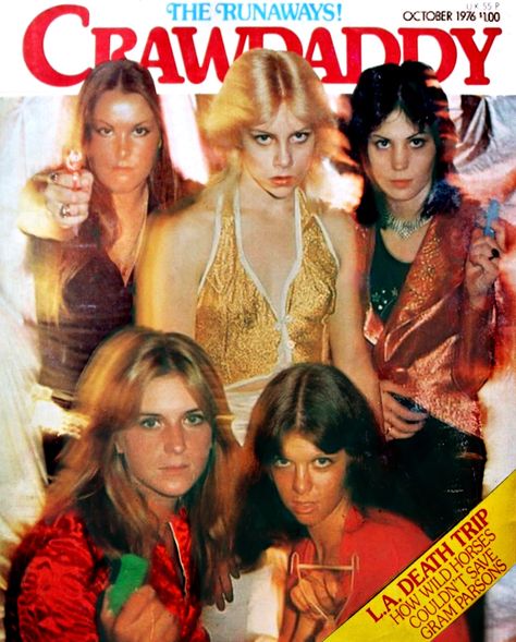 The Runaways - Going back to October 1976 🍂 Sandy West, Cherie Currie, The Runaways, Lita Ford, Women Of Rock, Riot Grrrl, Joan Jett, Cover Story, Vintage Music