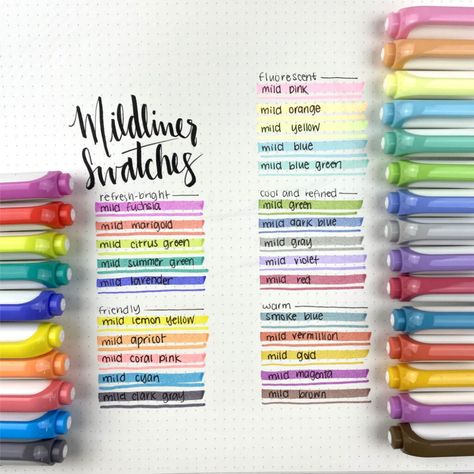 The Ultimate Guide to Mildliner Highlighters | Zebra Pen Organisation, Shine Sticker Studio, Bible Highlighting, Mildliner Highlighters, Sticky Note Planner, Zebra Mildliner, Highlighter Set, Highlighter Pen, Highlighters Markers