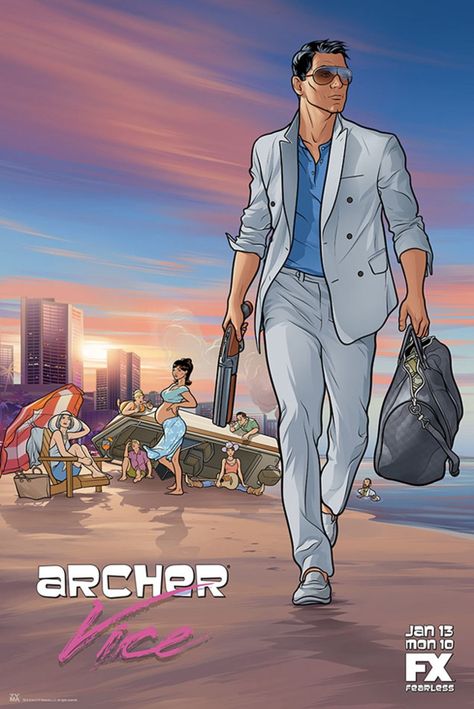 Archer Show, Archer Series, Archer Tv Show, Archer Fx, Marvel Nova, Sterling Archer, Drew Carey, Fabric Poster, City Hunter