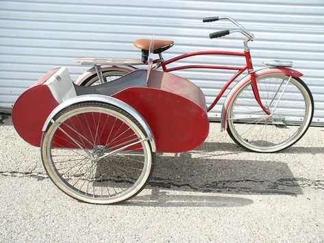 Bike With Sidecar, Giant Bicycle, Bicycle Sidecar, Bicycle Mechanics, Motorcycle Sidecar, Lowrider Bike, Push Bikes, Side Car, Motorized Bicycle