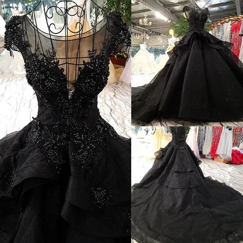 Smarter Shopping, Better Living! Aliexpress.com Black Queen Birthday Quotes, Queen Birthday Quotes, Black Wedding Dresses Gothic, Drag Queen Outfits Ideas, Wedding Dresses Gothic, Outfits Ideas Black, Goth Wedding Dresses, Sweetheart Wedding Gown, Black Wedding Dress Gothic