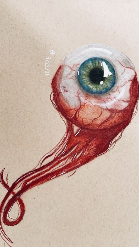 #artwork #art #artist #drawing #artistsoninstagram #painting #illustration #artoftheday #sketch #digitalart #instaart #draw #design #artgallery #arte #contemporaryart #sketchbook #love #fanart #creative #photography #drawings #portrait #artofinstagram #abstractart #arts #instagood #illustrator #paint #artistic Realistic Eyes Painting, Brain With Eyes Drawing, Eye Ball Drawing Realistic, Creepy Eyeball Drawing, Brain Design Art, Fleshcore Art, Eye Horror Art, Fairytales Drawings, Eye Balls Drawing