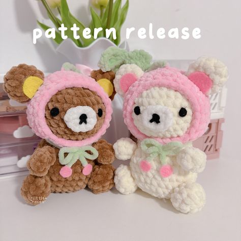 Amigurumi Patterns, Peluche Hello Kitty, Crochet Valentine Patterns, Hello Kitty Crochet, Easy Crochet Animals, Crochet Design Pattern, Valentines Crochet, Kawaii Crochet, Beginner Crochet Projects