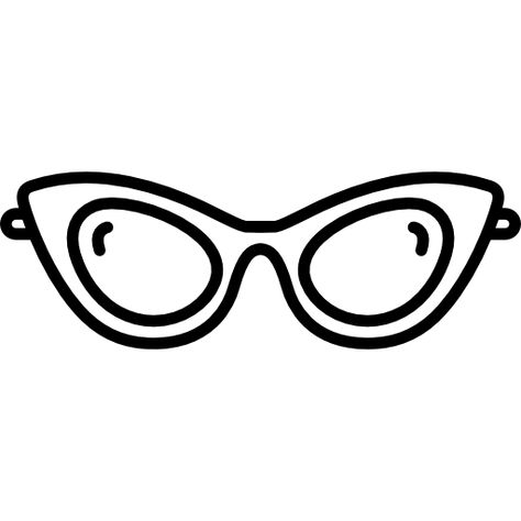 Cat Eye Glasses free vector icon designed by Freepik Simple Glasses Drawing, Drawings Of Glasses, Eyeglasses Tattoo, Eye Glasses Drawing, Eyeglasses Drawing, Cat Eyes Drawing, Free Printable Monogram, Glasses Drawing, Cartoon Glasses
