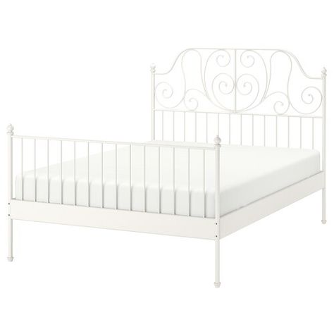 Beds - IKEA Ikea Leirvik, Leirvik Bed, Cama Ikea, White Bed Frame, Ikea Store, Ikea Bed, Ikea Pax, Romantic Bedroom, Ikea Family